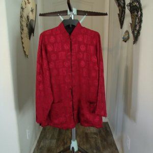 Large Black and Red Japanese Reversible Blouse